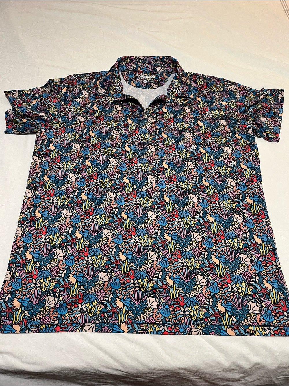 chubbies Multicolor Coral Short-Sleeve Polo